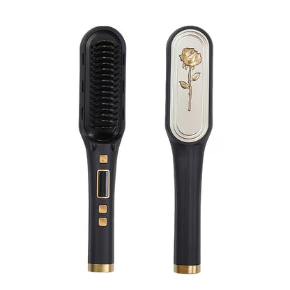 NEW Hair Straightener Men Beard Comb Tourmaline Ceramic Hair Curler Brush Hair Comb Straighteners Curling Hair Iron Hair Brush