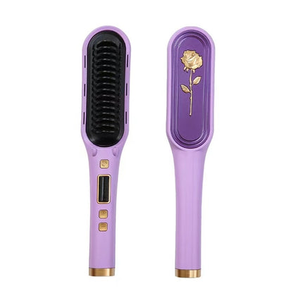 NEW Hair Straightener Men Beard Comb Tourmaline Ceramic Hair Curler Brush Hair Comb Straighteners Curling Hair Iron Hair Brush