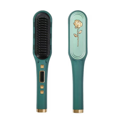 NEW Hair Straightener Men Beard Comb Tourmaline Ceramic Hair Curler Brush Hair Comb Straighteners Curling Hair Iron Hair Brush